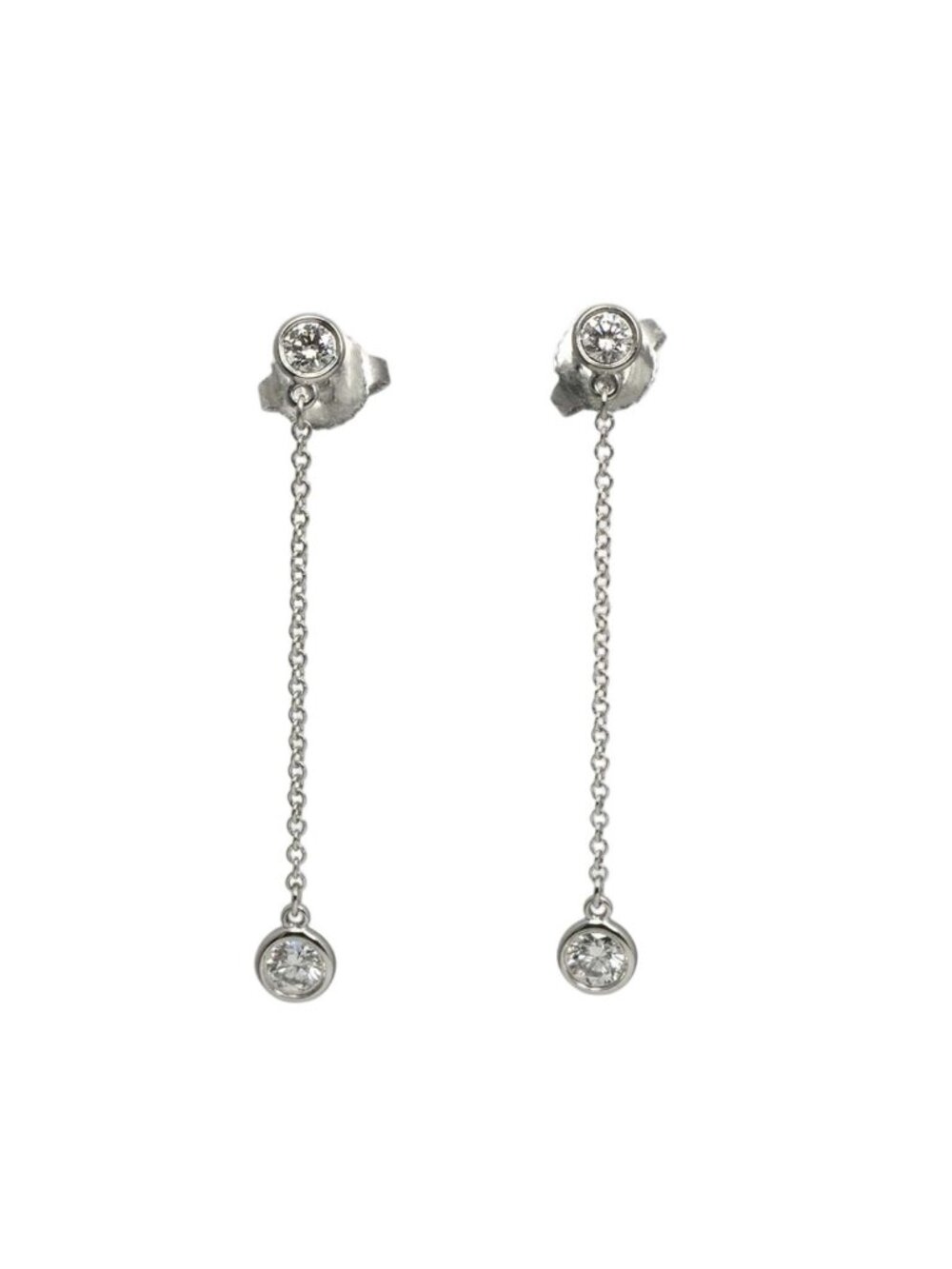 Tiffany & Co by the Yard Drop Diamond Earrings Platinum
